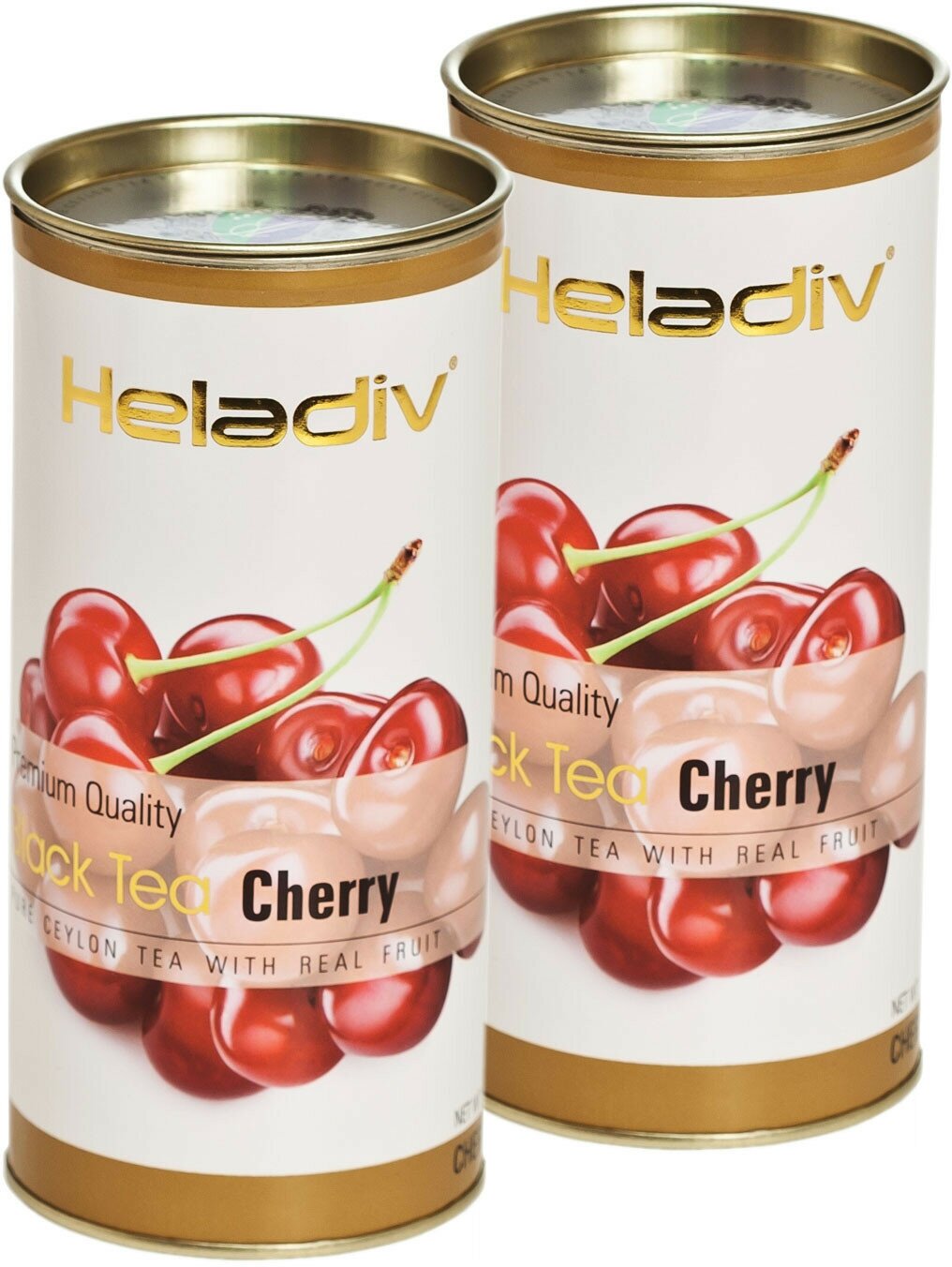 Чай Heladiv Cherry (вишня), черный листовой, в тубе, 2x100г