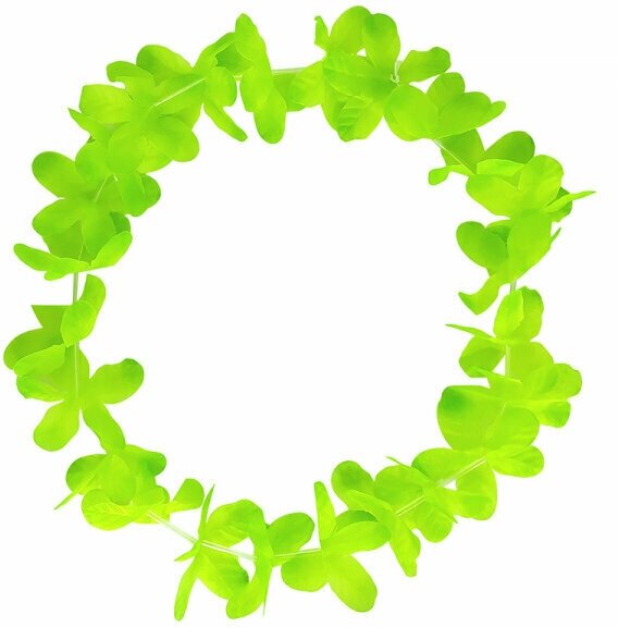 Ожерелье гавайское "Гавайские лепестки", цвет зеленый салатовый