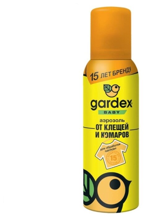 Gardex Аэрозоль от клещей и комаров Baby для обработки одежды 100 мл G-B-238534001