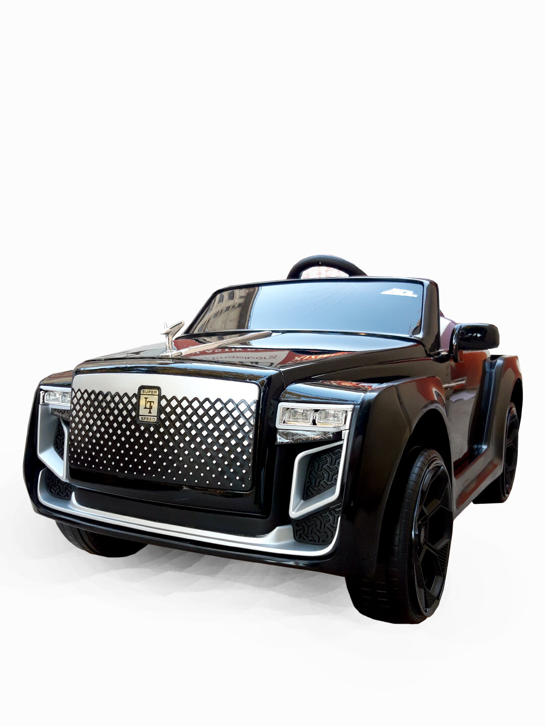 Электромобиль детский Rolls Royce, на улице, пульт ДУ, ремень безопасности, световые эффекты