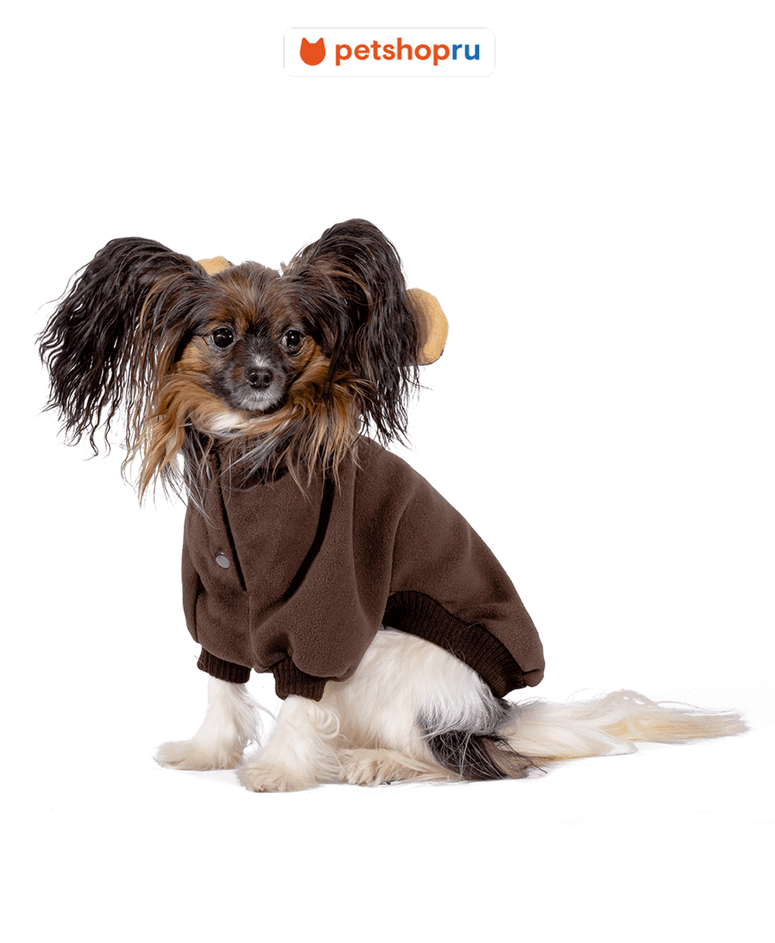 Tappi одежда Толстовка "Варгоши" для собак, коричневый, M, спинка 27 см