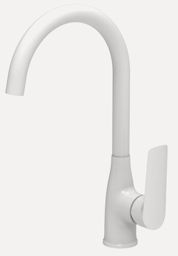 Изображение товара ESKO. Смеситель для кухни Lagos White с поворотным изливом, белый