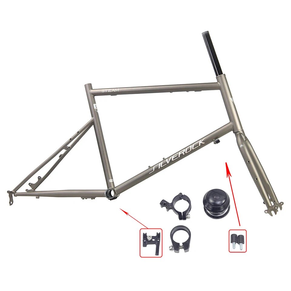 SILVEROCK STEAM Рама для велосипеда хромированная/карбоновая 20 дюймов