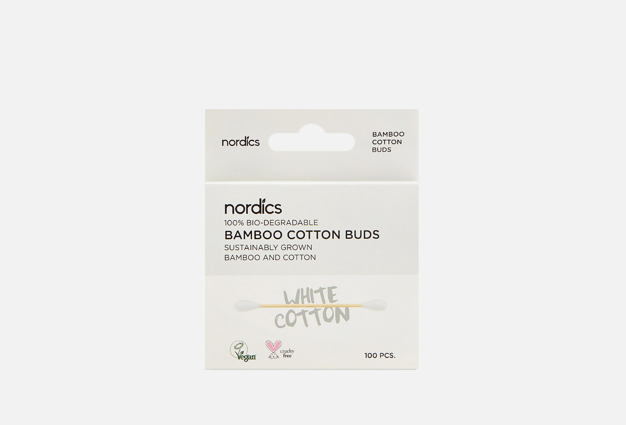 Бамбуковые ватные палочки NORDICS white