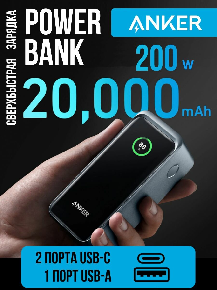 Anker Prime Power Bank, портативное зарядное устройство емкостью