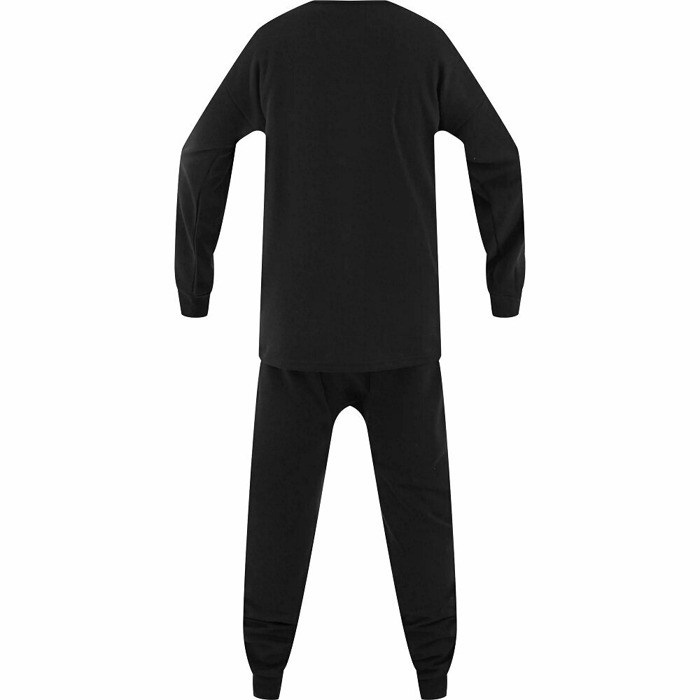 Спец Белье утепленное трикотажное (комплект лонгслив + кальсоны) х/б с начесом (черное) р-р 112-116 рост 182-188 БУ002-XХL