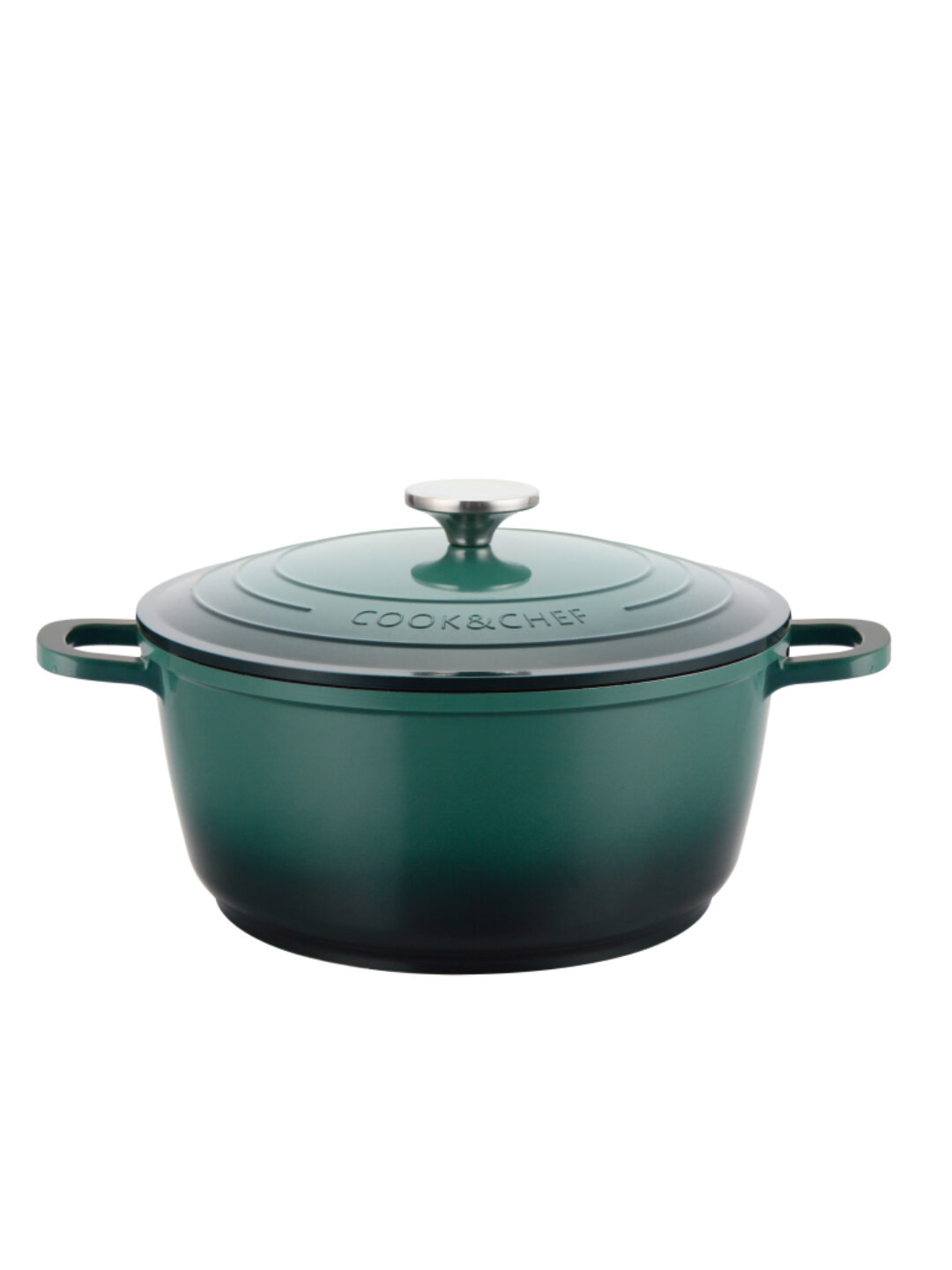 Кастрюля Hause Roland, алюминий, антипригарное покрытие, крышка, красный/зелёный - Зеленый,7.4 Л