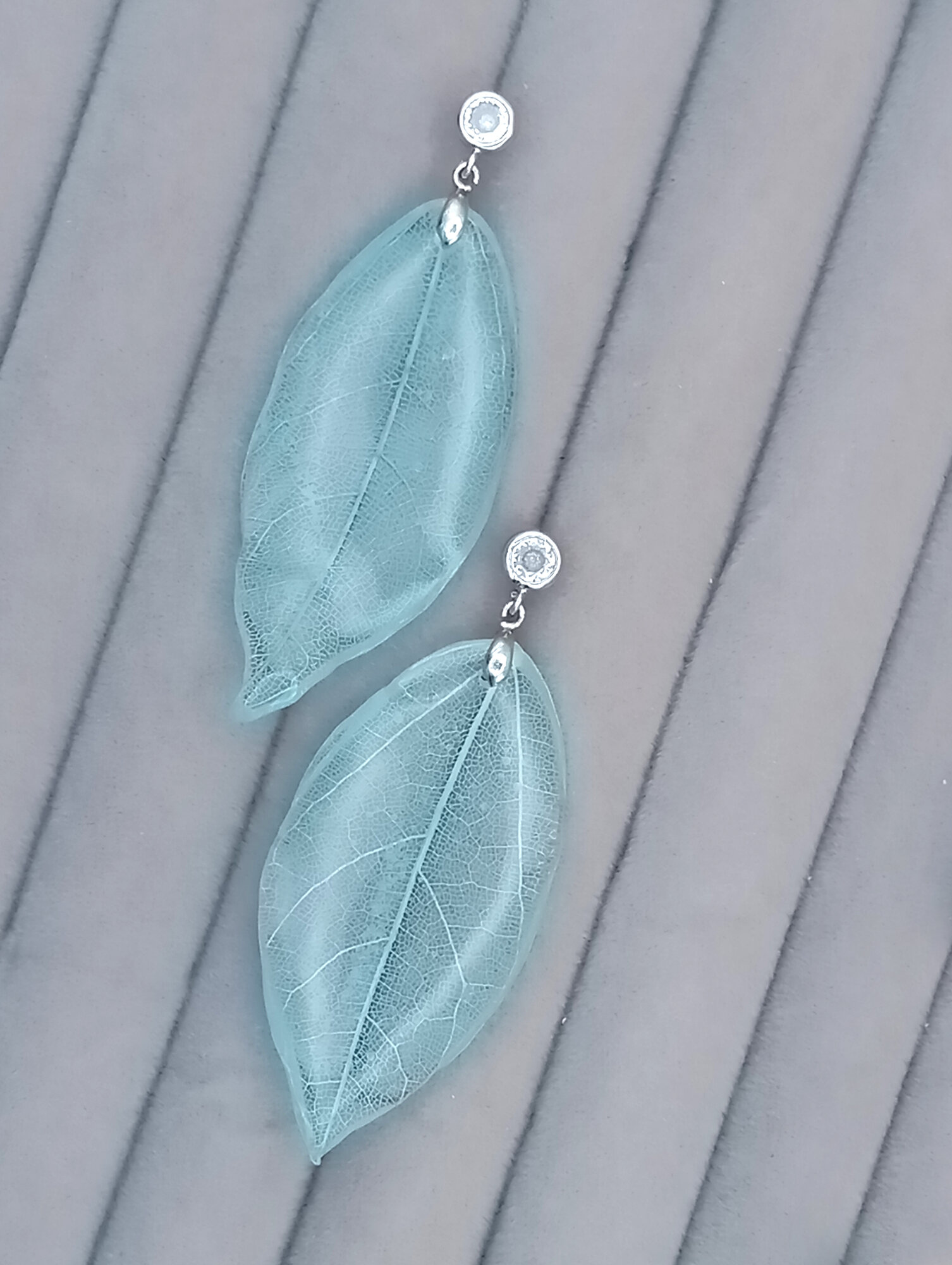 Серьги с подвесками, сухоцветы