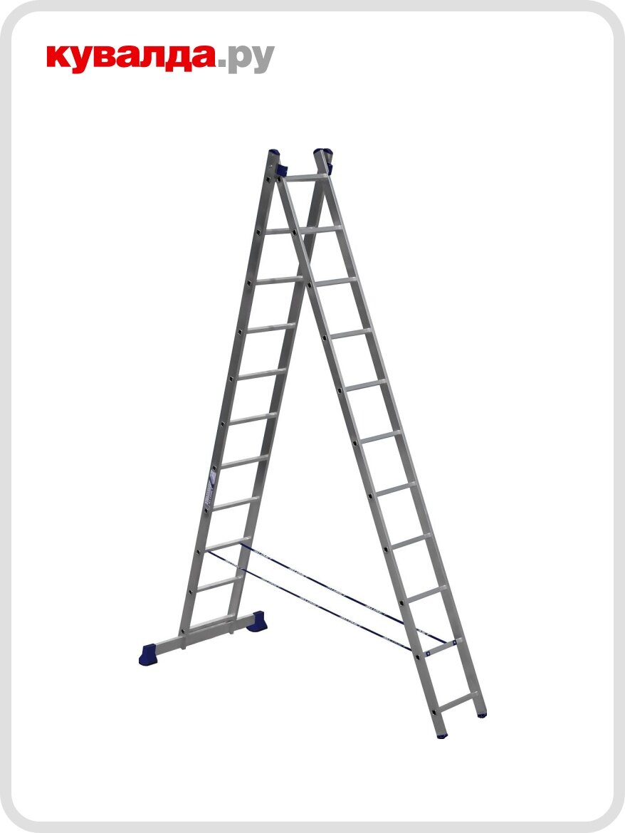 Лестница-стремянка двухсекционная алюмет 5211 2х11