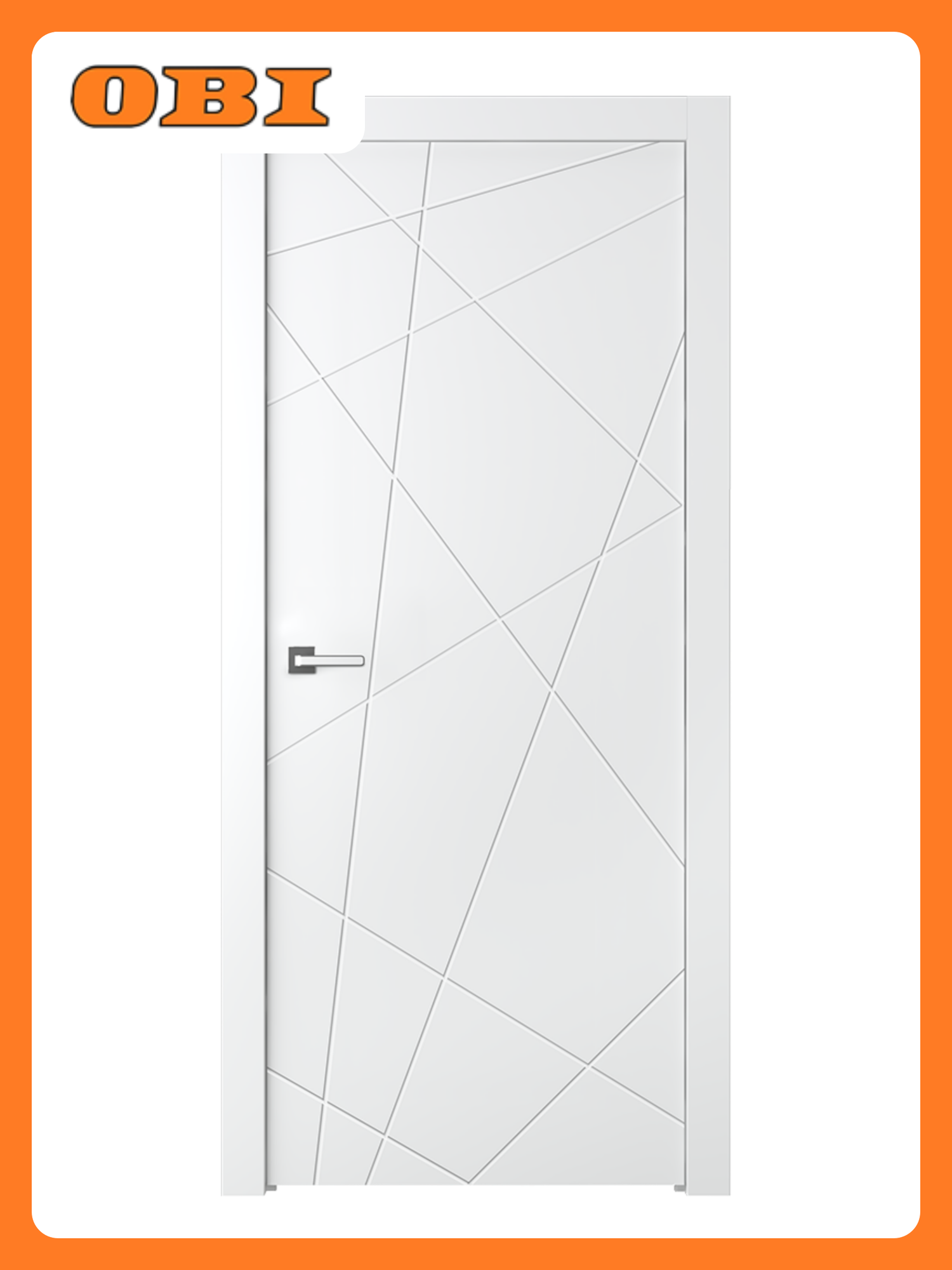 Дверь BELWOODDOORS STRIPE МДФ полиуретановая эмаль распашная 80x200 см