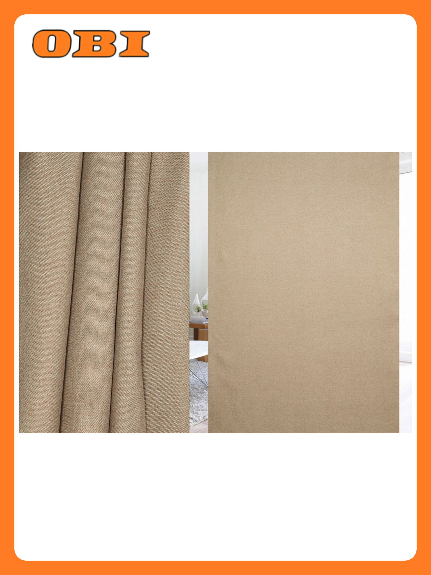 Ткань портьерная лен-рогожка однотонный 110136 бежевый 280 см