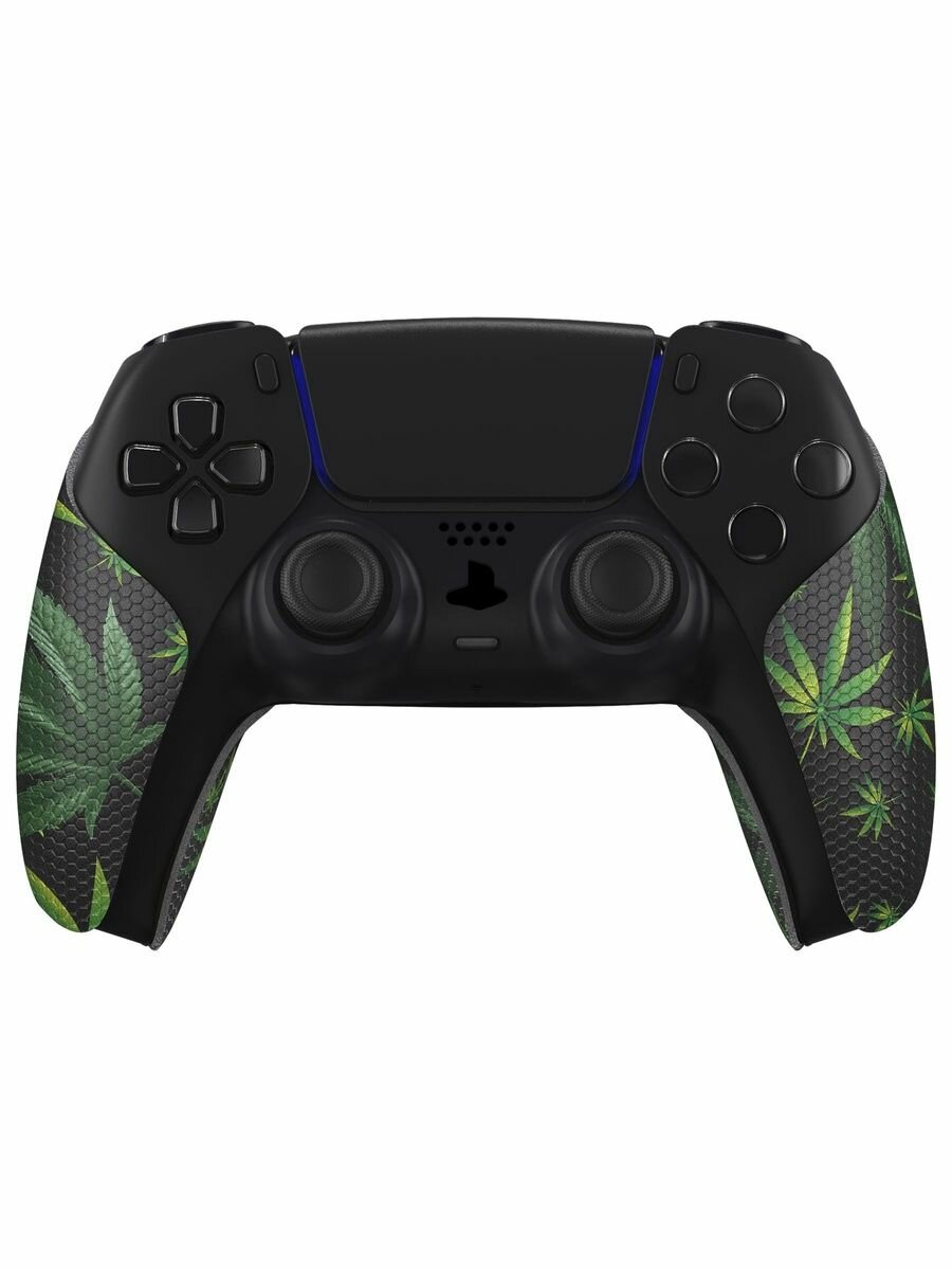 PlayVital Наклейки противоскользящие для геймпада PS5, улучшенный хват, Зелёная листва