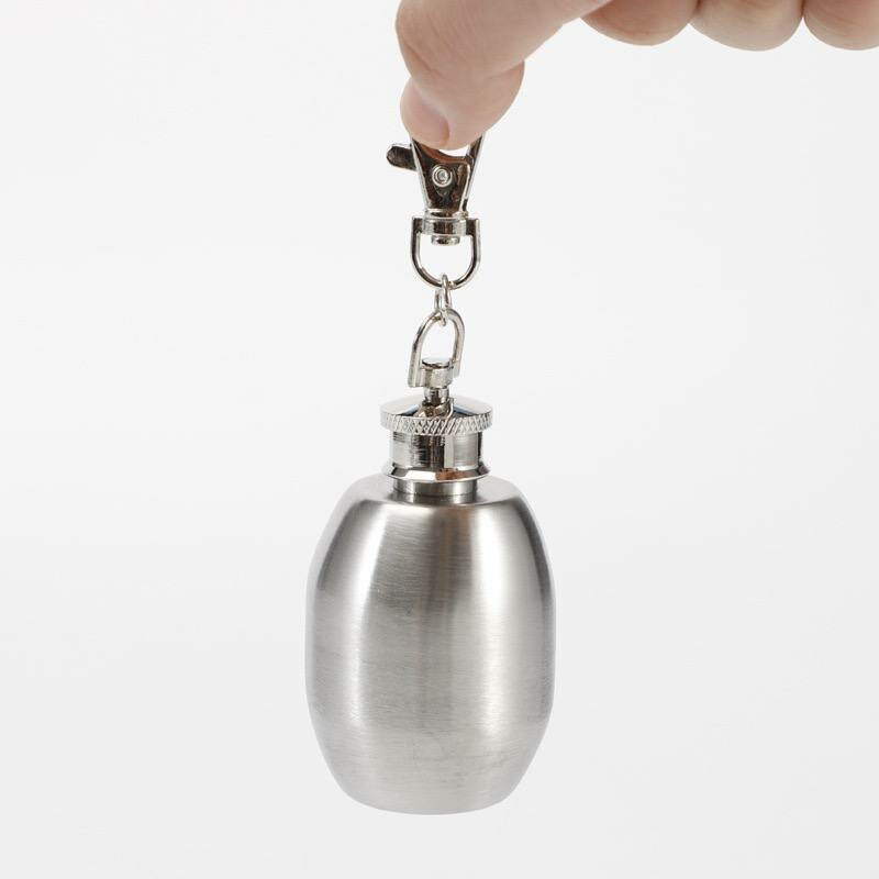 Мини фляжка из нержавеющей стали, прочная конструкция, брелок