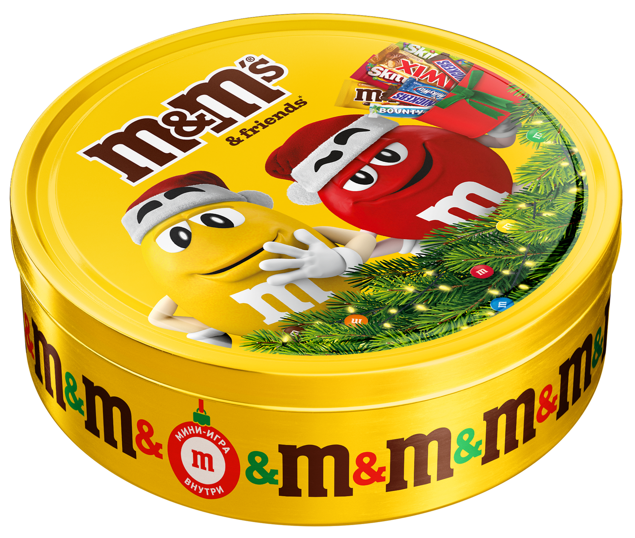 Набор подарочный M&M's жестяная банка, 311г x 3 упаковки