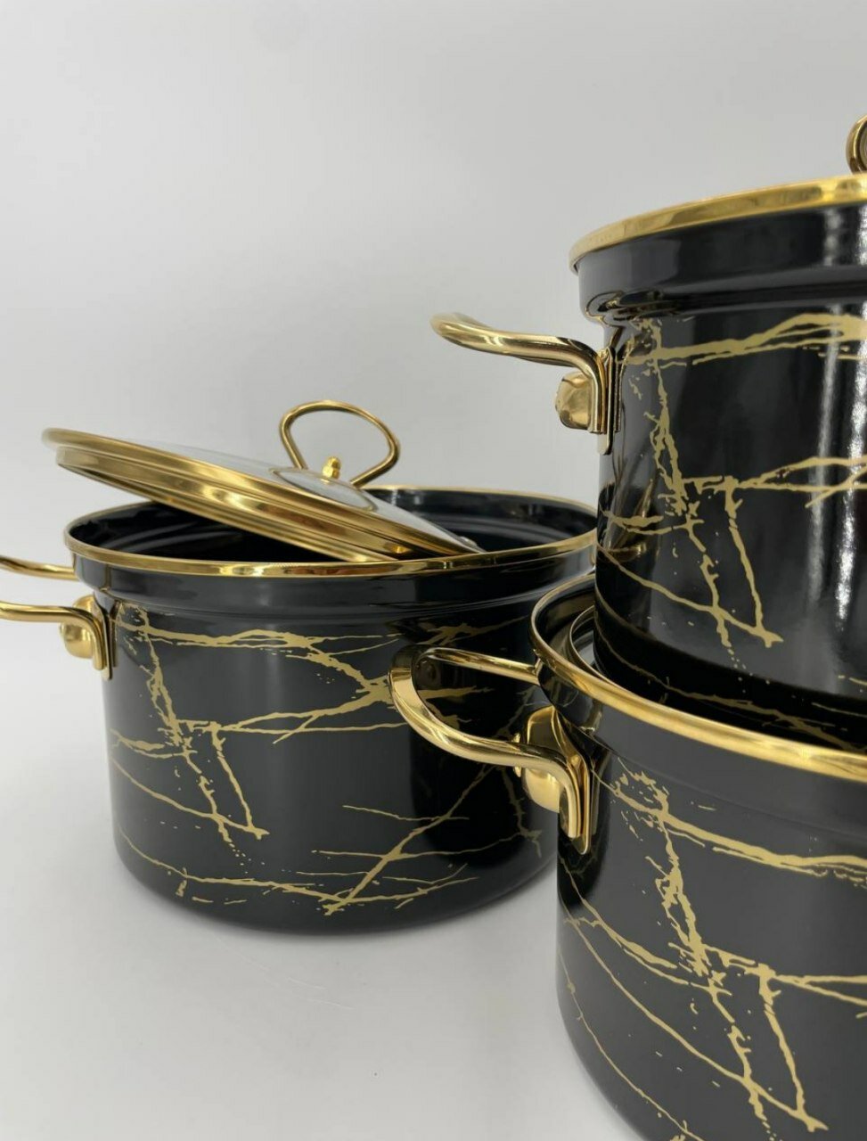 Набор кастрюль, эмалированная сталь, в подарочной упаковке . — фото 1