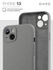 Защитный чехол на iPhone 13 / Айфон 13 бампер с микрофиброй, серый