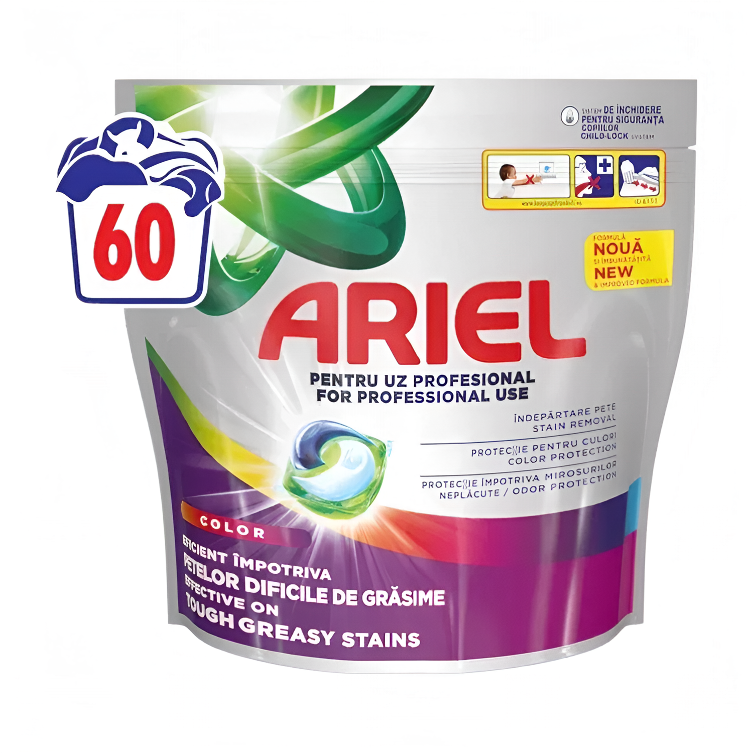 Капсулы для стирки Ariel, антибактериальные, "Всё-в-Одном", 60 штук