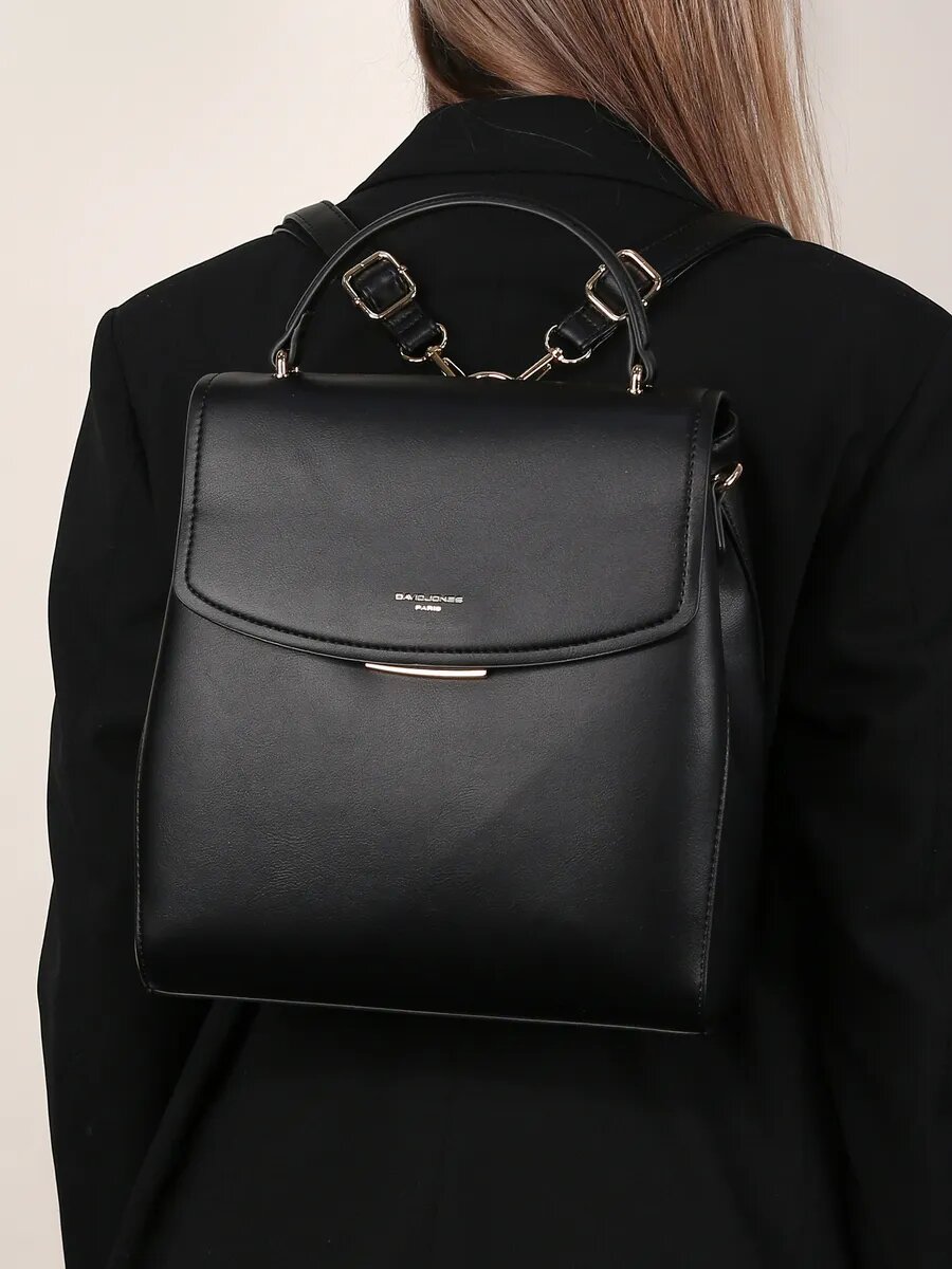 Сумка-рюкзак DAVID JONES, черный — фото 1