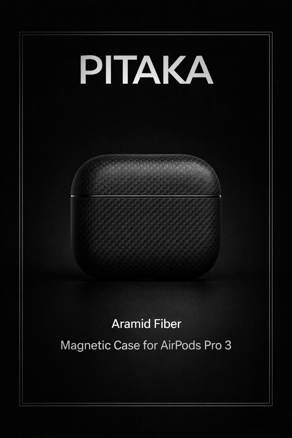 Чехол PITAKA для AirPods Pro 3, арамидное волокно, магнитный, тонкий и ударопрочный