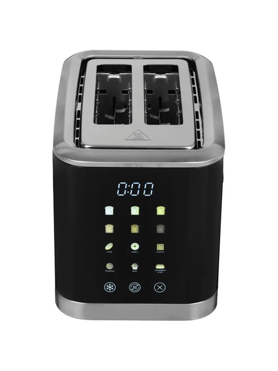 Тостер DEXP DT-6P800, черный, 800Вт, 2 тоста, функция подогрева