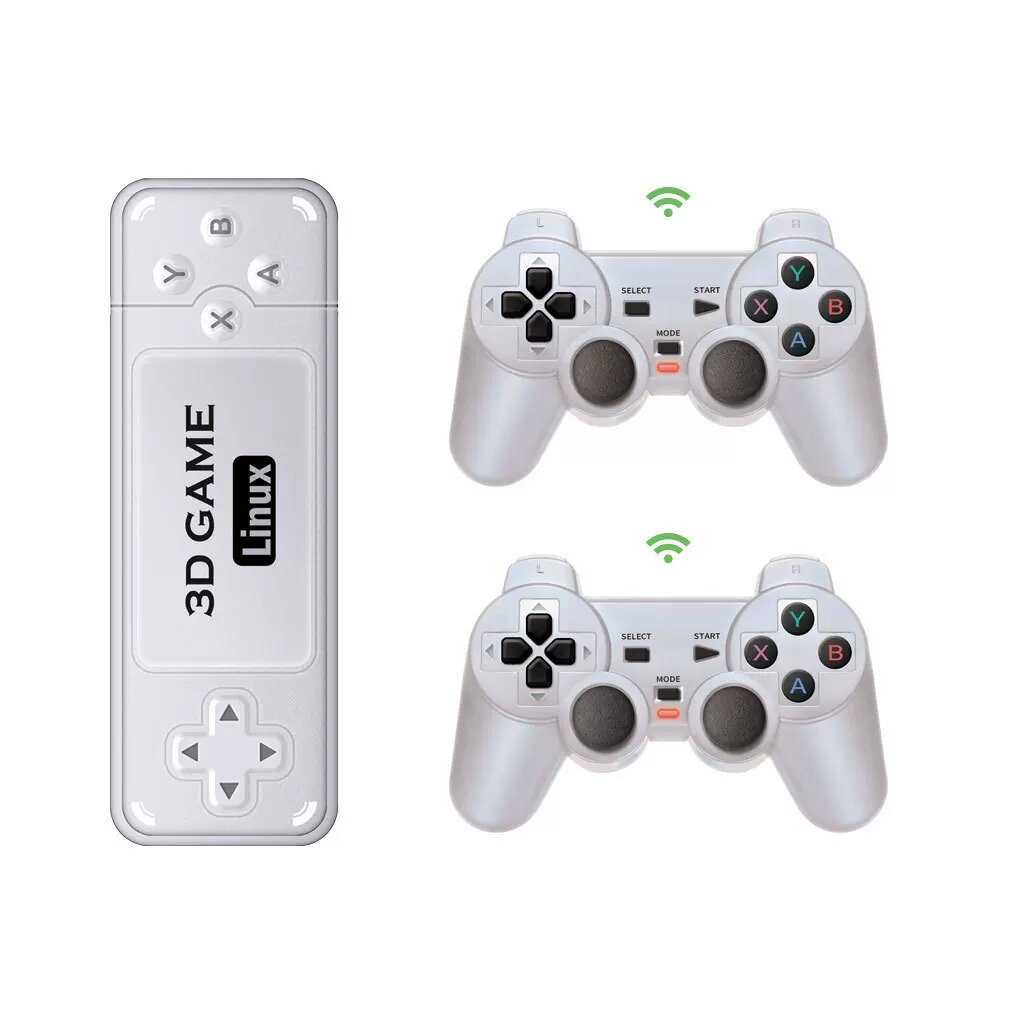 Y6 Беспроводная ретро-консоль для игр с HDMI, 64 ГБ памяти, белый цвет — классическая игровая система для домашнего ТВ