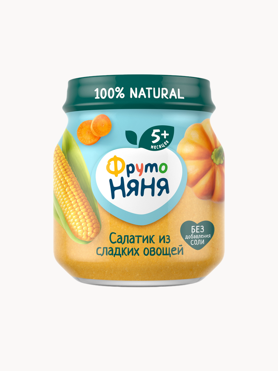 ФрутоНяня Салатик из сладких овощей с 5 месяцев 110 г 12 шт.