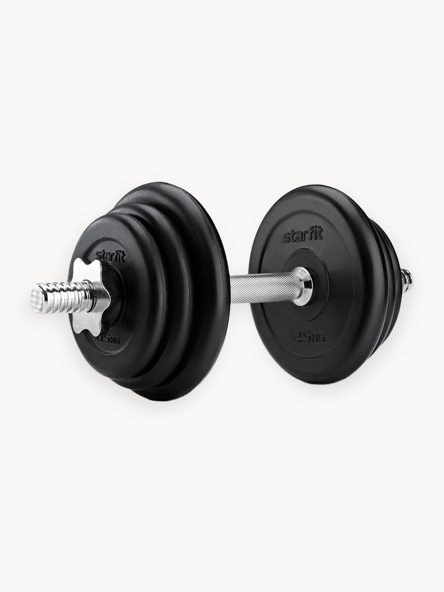 Гантель разборная обрезиненная в коробке STARFIT вес 10 кг 1 шт