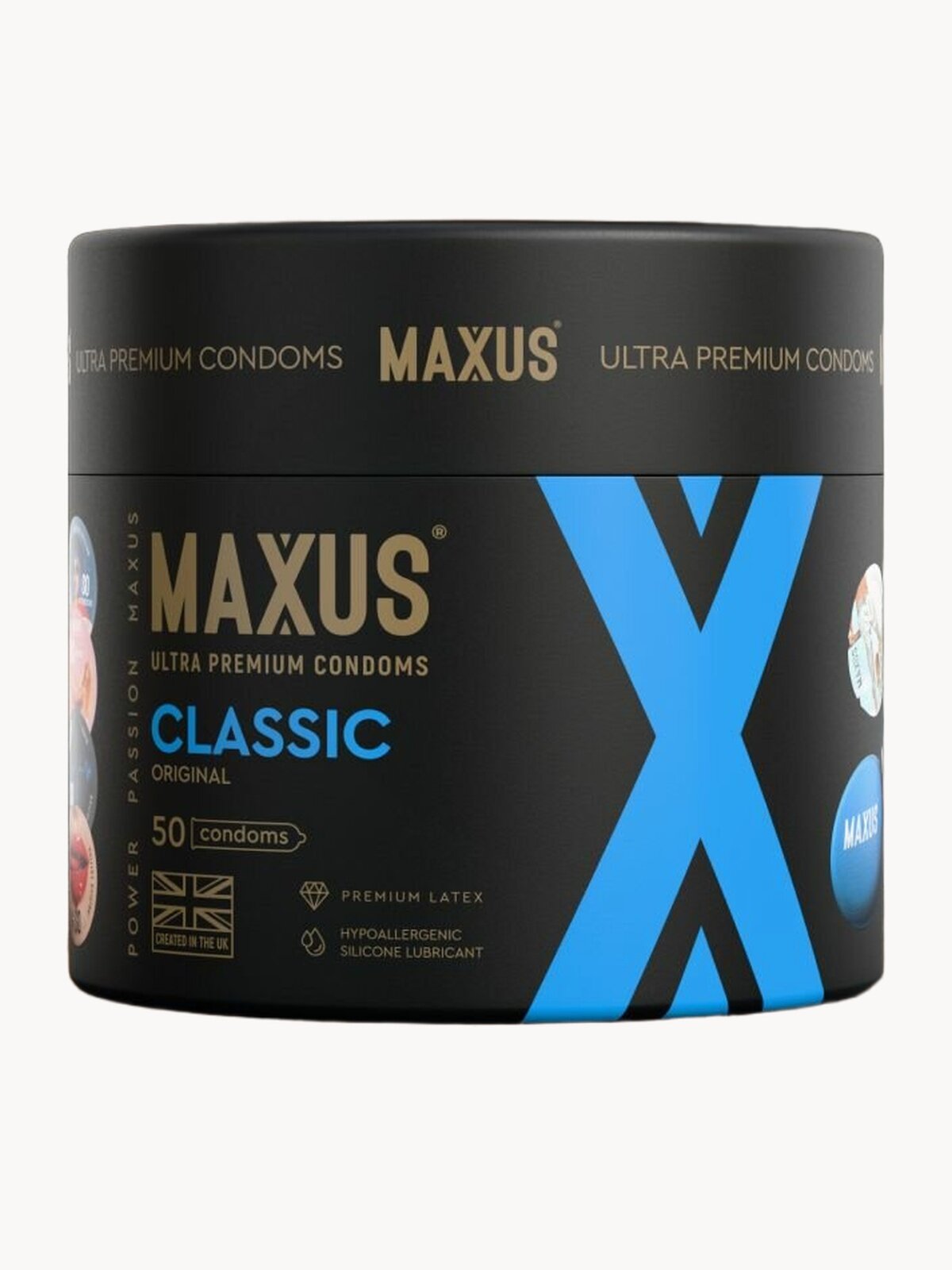 Презервативы классические MAXUS, 50 шт, кейс в комплекте, натуральный латекс