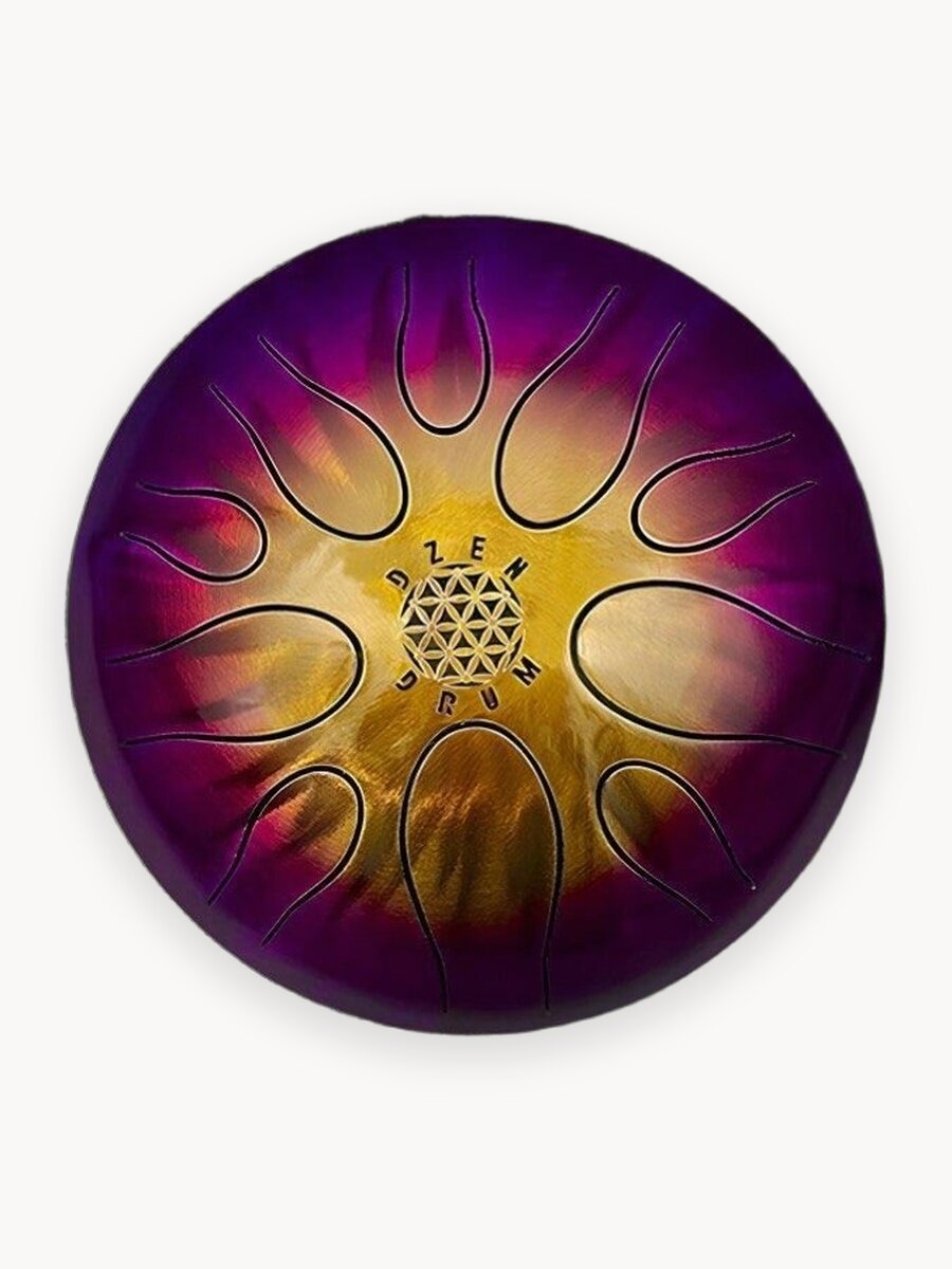 Глюкофон "Душа" Dzen Drum, 10 тонов, язычковый, стальной, 432Гц, 28 см, подарочный комплект