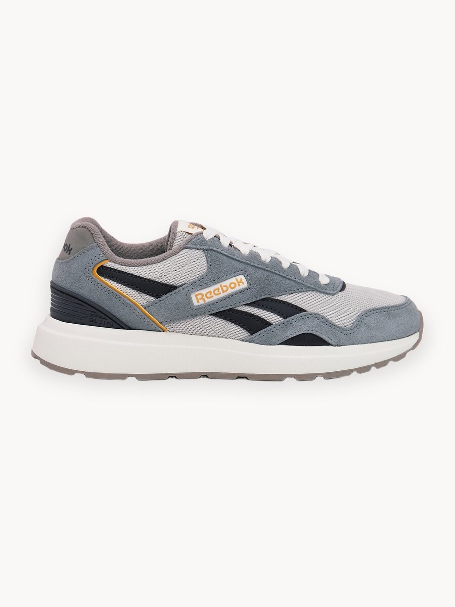 Кроссовки Reebok GL 1100, размер 8,5 US, серый/черный/желтый
