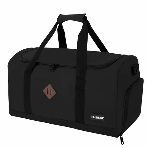 Сумка спортивная HEIKKI MOVE RENOWNED (хейки), отделение для обуви, черная, 28x51x26 см, 273909