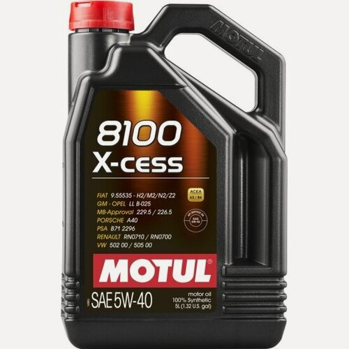 Изображение товара Моторное масло Motul 8100 X-Cess 5W-40 синтетическое 5л (ЕС)