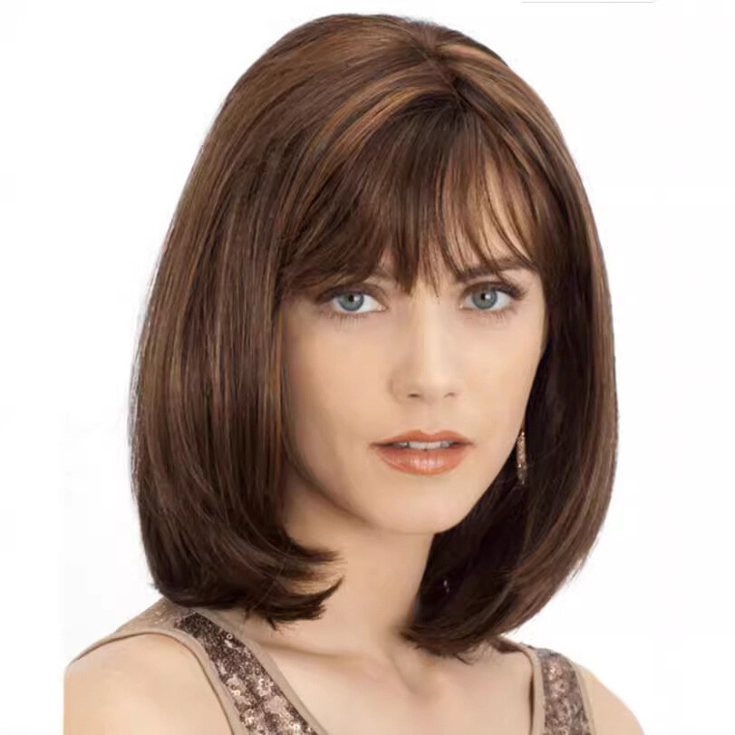 Парик Bymhair, женский, Ци Люхай, короткие волосы, термостойкий, с челкой,30CM