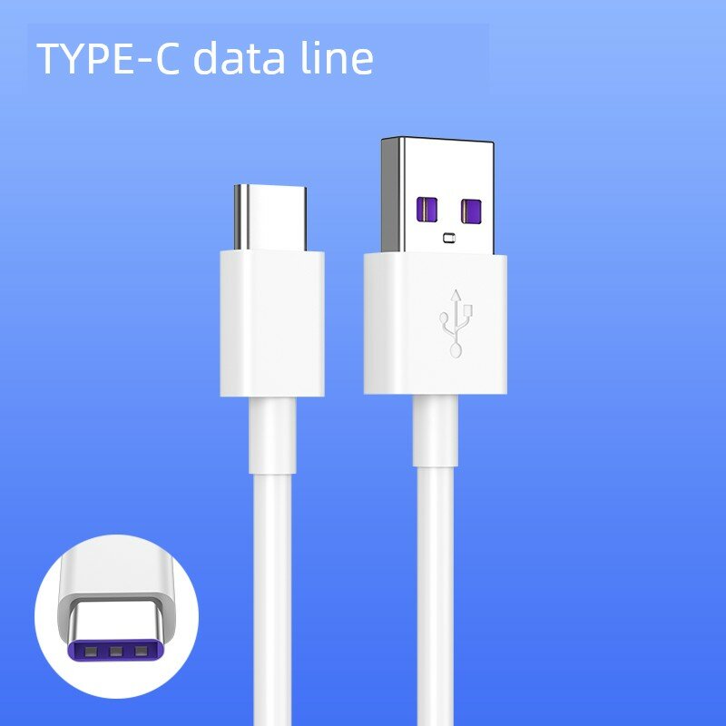 1-метровый USB-C к USB-C кабель с плоским круглым соединителем, для современных устройств Android и Apple, 5В/3А