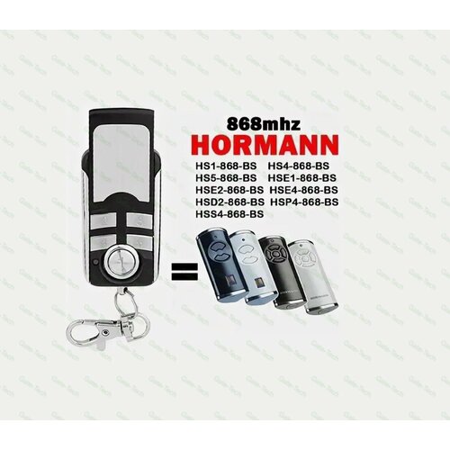 фото Пульт hormann 868 bisecur, для ворот, шлагбаумов, с динамическим кодом, серый металлик