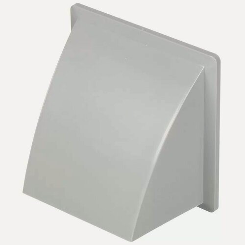 Изображение товара Выход стенной пластиковый Event 175х175 мм с обратным клапаном и фланцем D120, серый, для вытяжной вентиляции