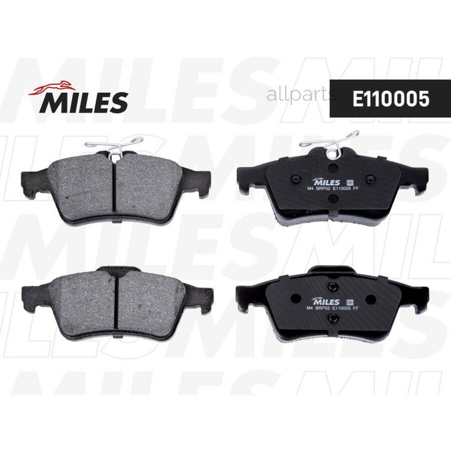 MILES E110005 Колодки тормозные FORD FOCUS II/III/MAZDA 3/OPEL VECTRA C/VOLVO S40 задние