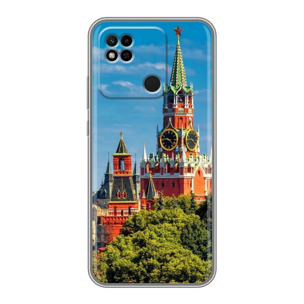 Чехол для Xiaomi Redmi 10A с принтом для мужчин с Кремлем (Сяоми Редми 10А)