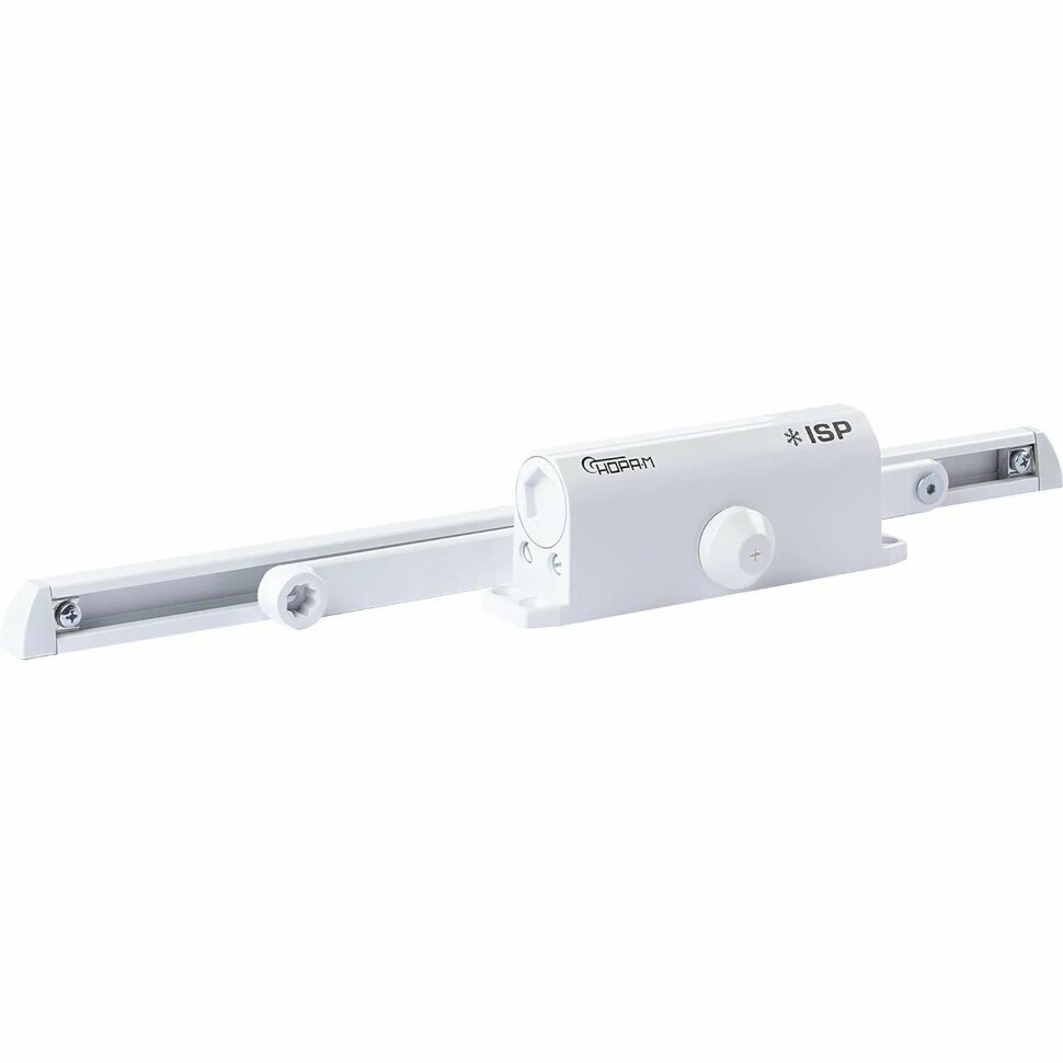 Доводчик дверной Isparus 430 Slider (40 - 100 кг) со скольз. тягой (белый), 1775751