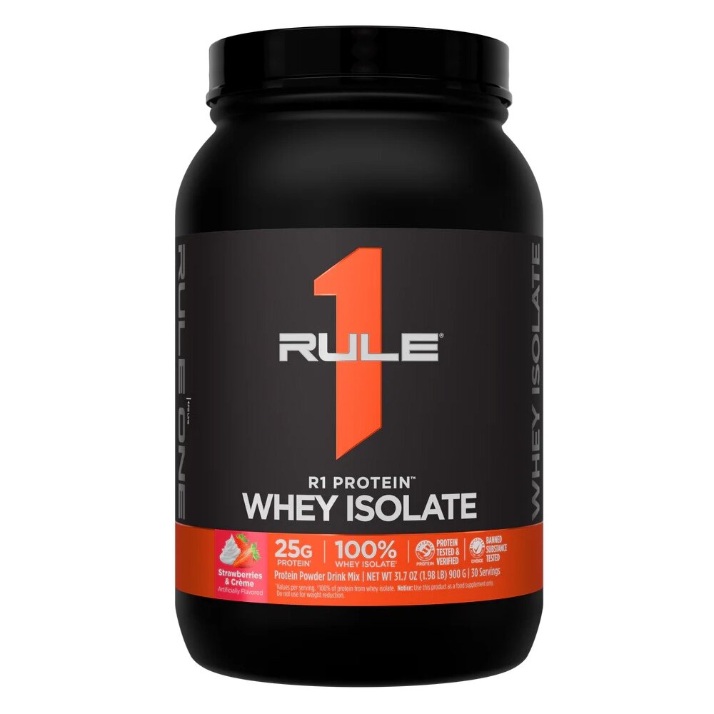 Протеин сывороточный Rule One (R1) R1 Protein Whey Isolate, 885-914 г, Вкус Frozen Banana / Замороженный Банан, Вес 885 г