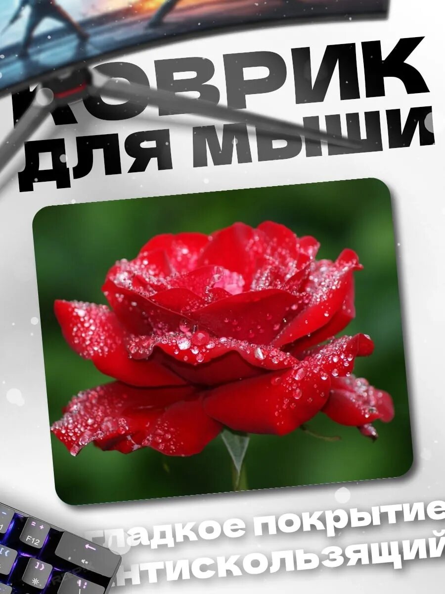 Коврик для мыши Красная роза