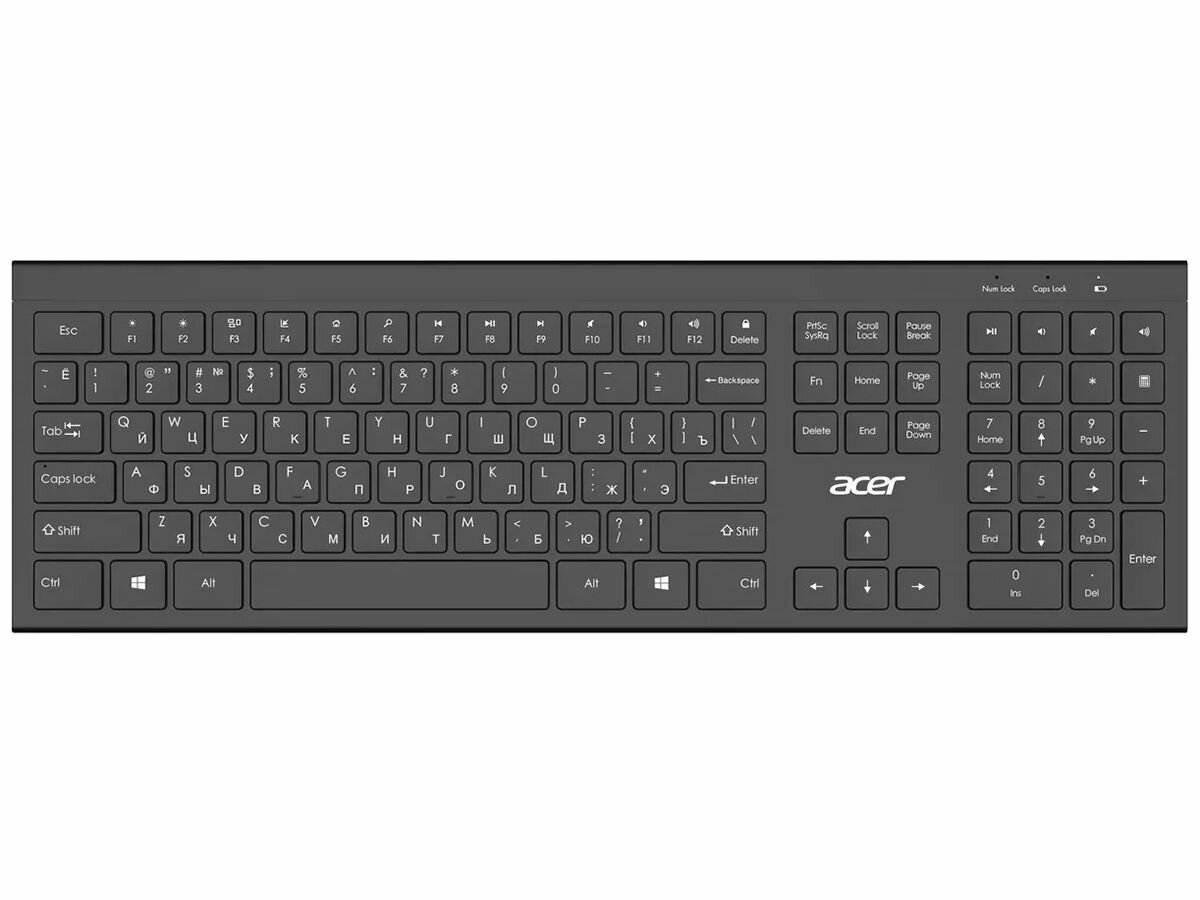 Клавиатура беспроводная Acer OKR300, Wireless/USB, Черный ZL. KBDEE.014