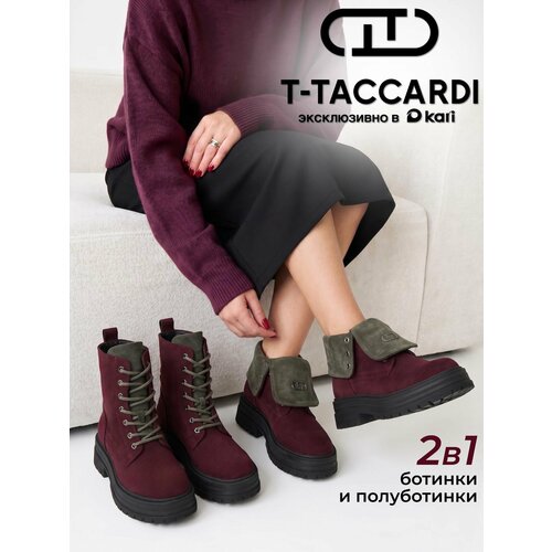 фото Ботинки t.taccardi осень-зима 2026, размер 39 р. - 25 см, бордовый