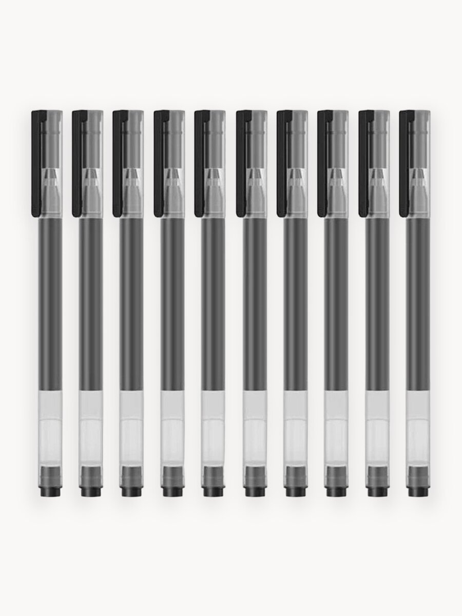 Набор гелевых ручек Xiaomi Mi Jumbo Gel Ink Pen (10 шт, черный) (MJZXB02WC)