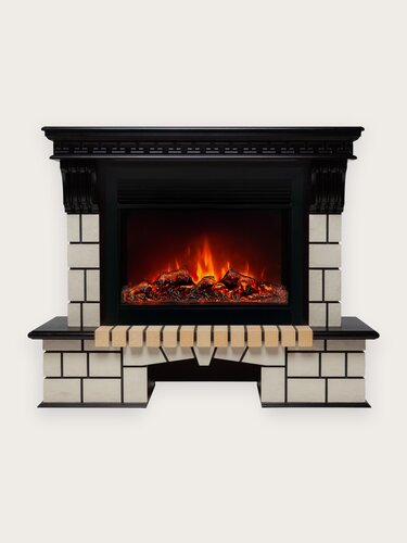 Изображение товара Каминокомплект RealFlame "STONE new", с кирпичной топкой, напольный, 25 м², 1,5 кВт