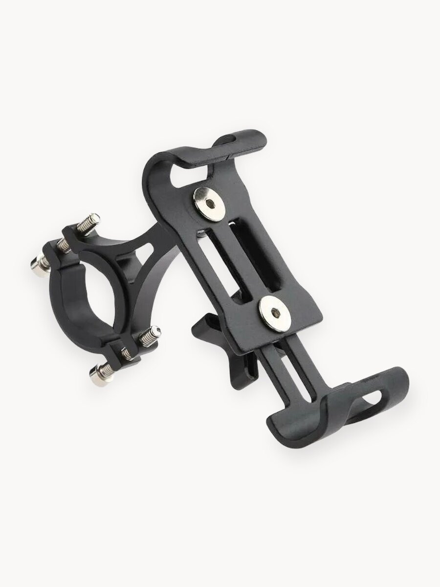 Держатель для телефона алюминиевый на руль велосипеда, самоката, мотоцикла, коляски Черный