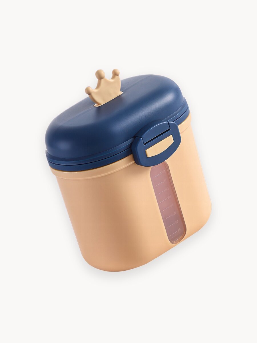 Контейнер для смеси IBRICO "Корона", с окошком, пластик, 360мл, желтый