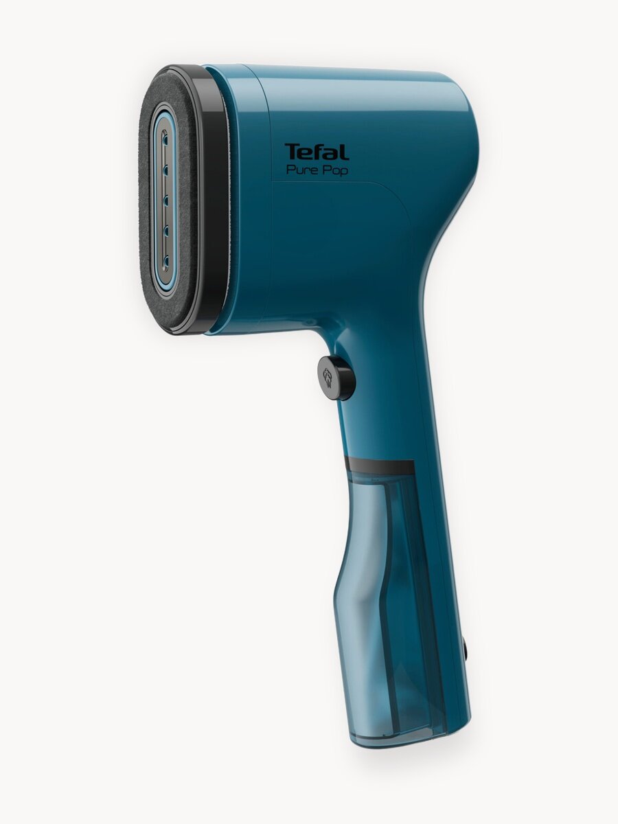 Отпариватель для одежды ручной Tefal Pure Pop DT2020E1 с двухсторонней насадкой и быстрым нагревом, 1300 Вт, синий