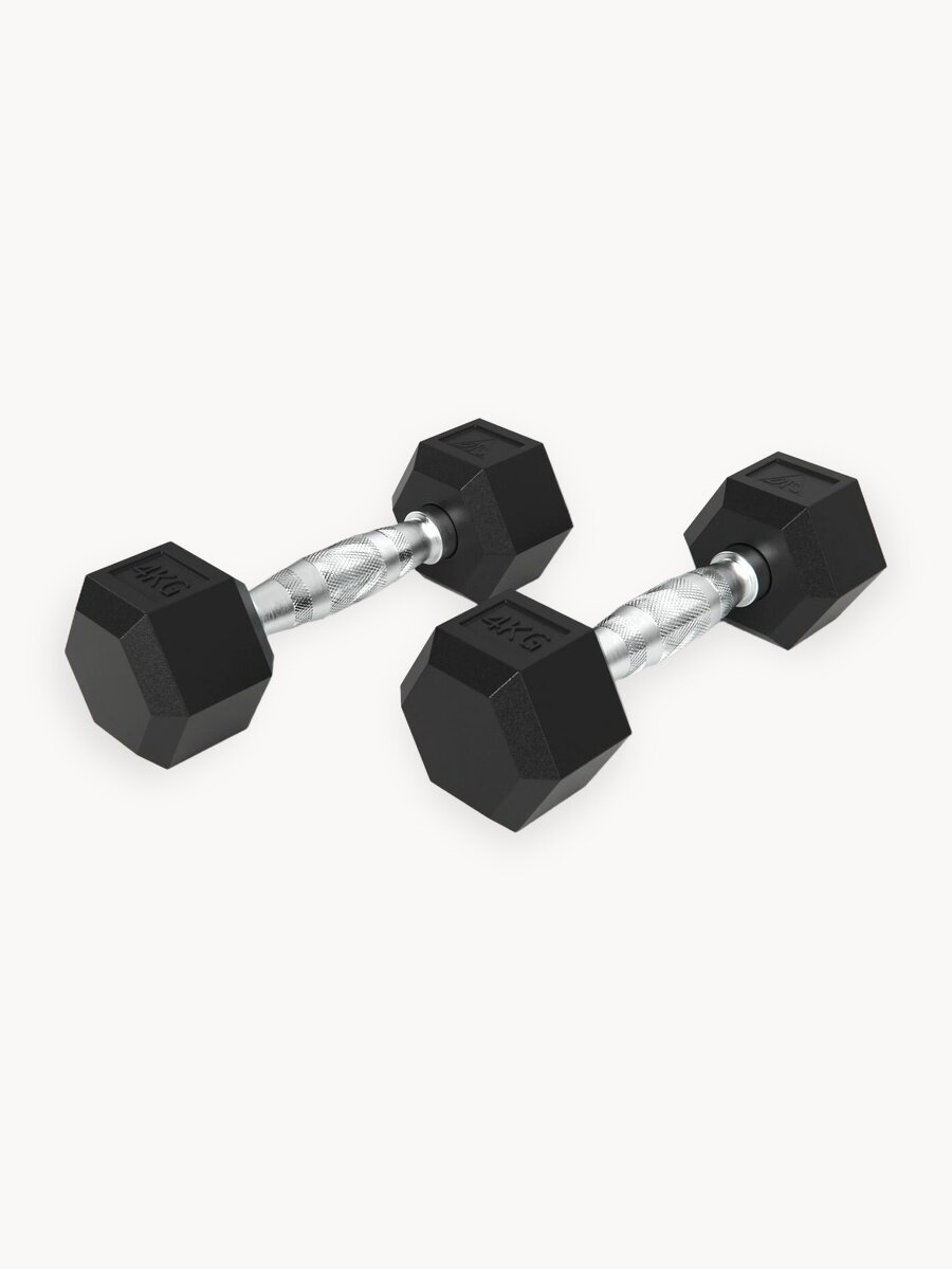 Гантели DFC Гексагональные, 2 шт. по 4 кг