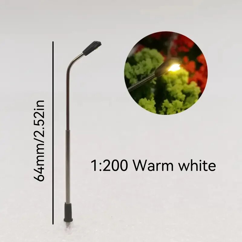 Миниатюрный уличный фонарь 1:200 Warm white